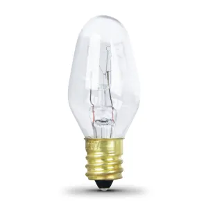 10W Soft White (2700K) E12 Base C7 Dimmable Incandescent Light Bulb (2-Pack)