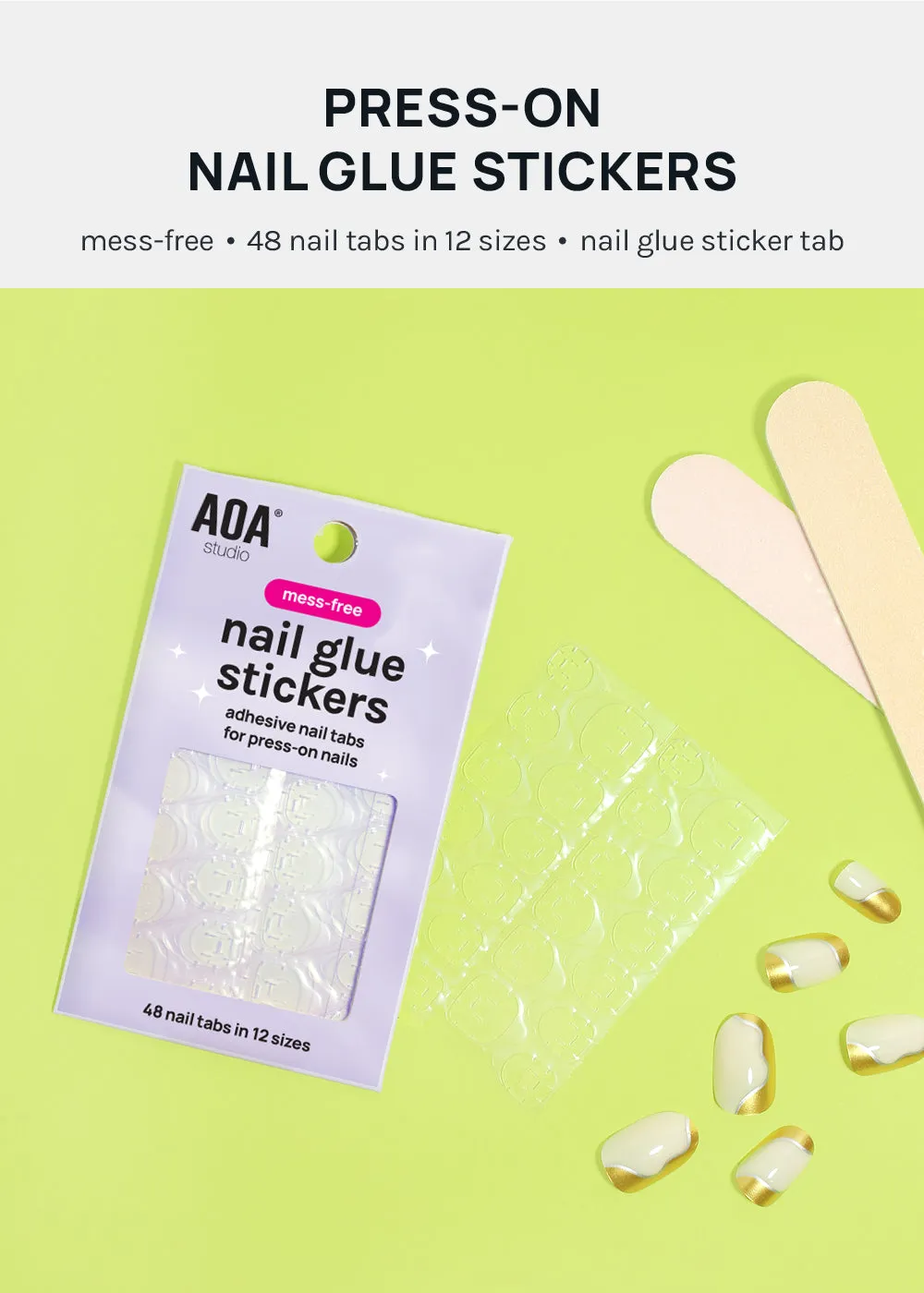 AOA Mess-free Nail Glue Stickers