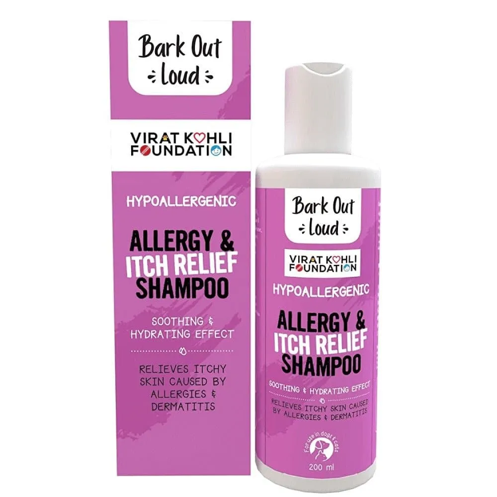 Bark Out Loud Allergy and Itch Relief Shampoo and Anti Microbial Skin Spray for Dogs and Cats Combo