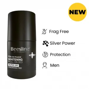 Beesline - Whitening Roll-on Deo Super Dry, Silver Power - Fragrance Free