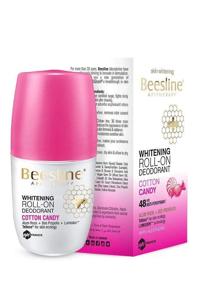 Beesline Whitening Roll-On Deodorant - Cotton Candy