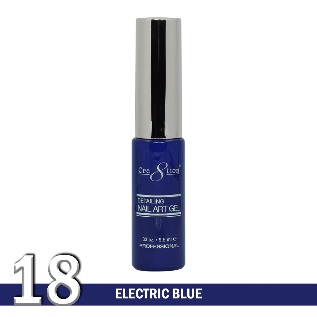 Cre8tion Detailing Nail Art Gel, 18, Electric Blue, 0.33oz KK1025