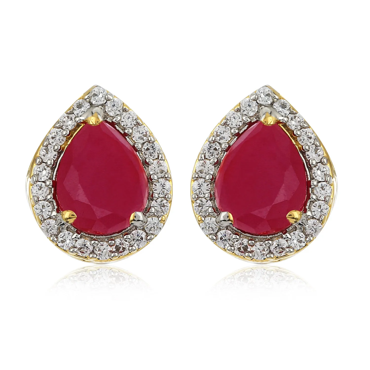 Diamond & Ruby Earrings Set