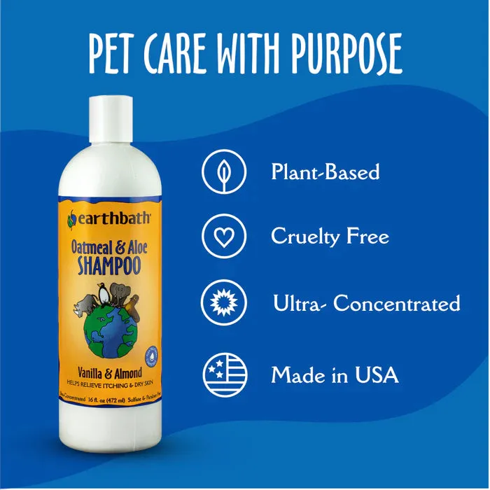 Dog Shampoo Earthbath Oatmeal & Aloe - Vanilla & Almond Itch Relief