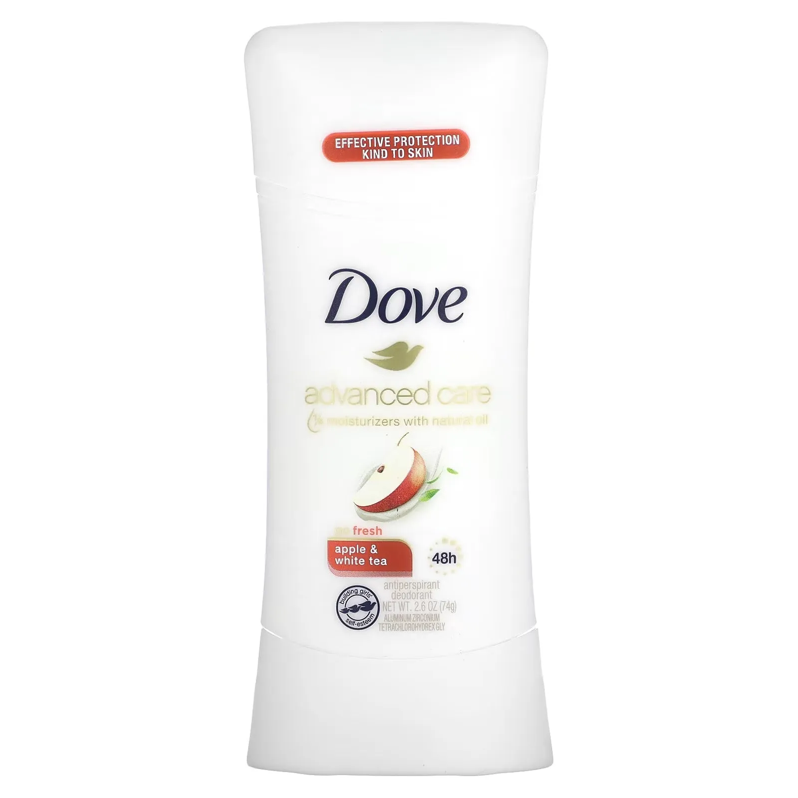 Dove Advanced Care Go Fresh Antiperspirant Deodorant, Apple & White Tea, 74g.