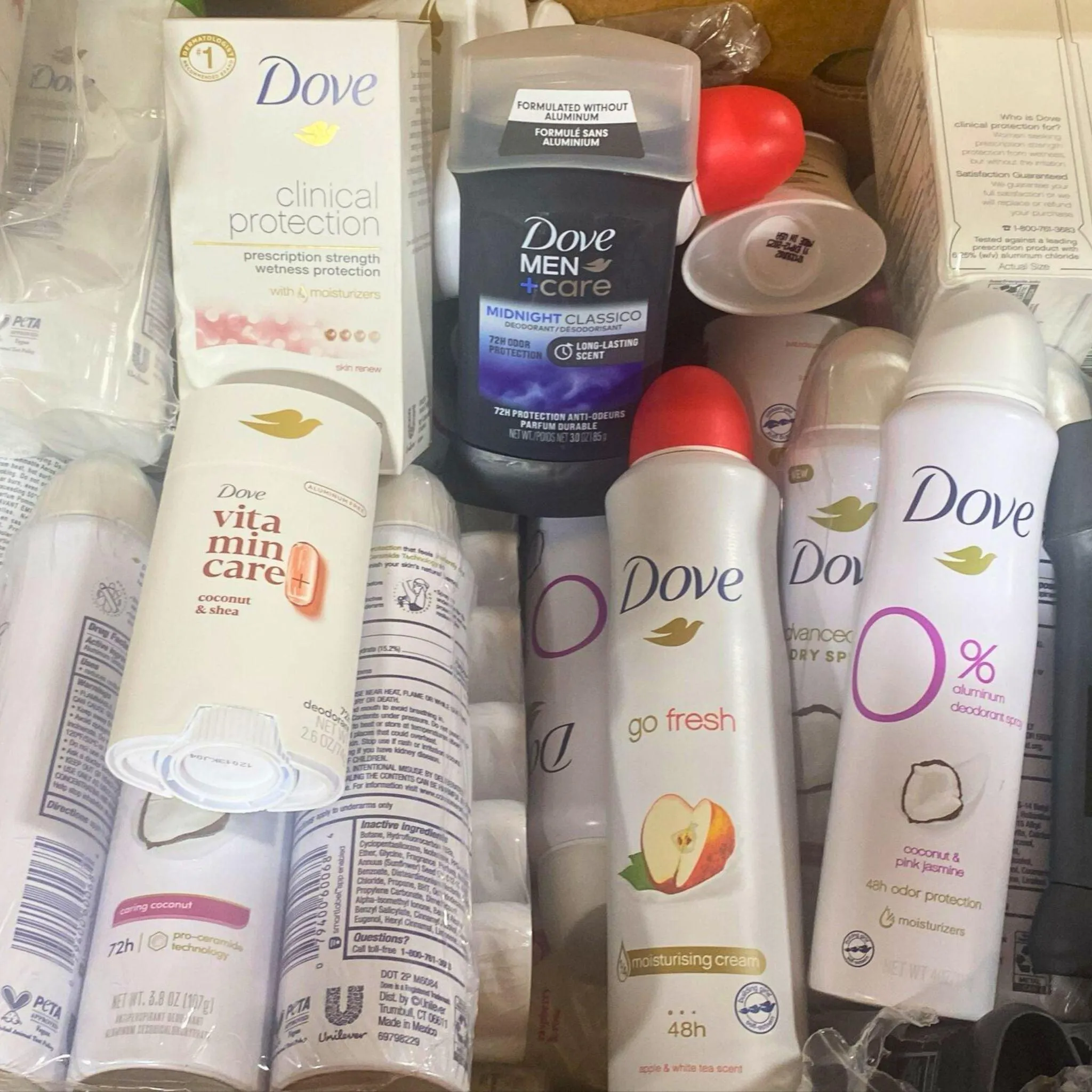 Dove Deodorant Women & Mix Assorted Mix (60 Pcs Lot)