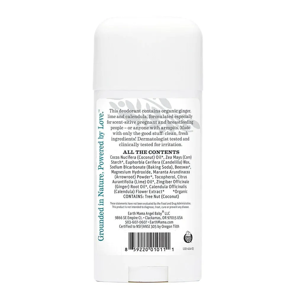 Earth Mama Organics Ginger Fresh Deodorant 3 oz Stick