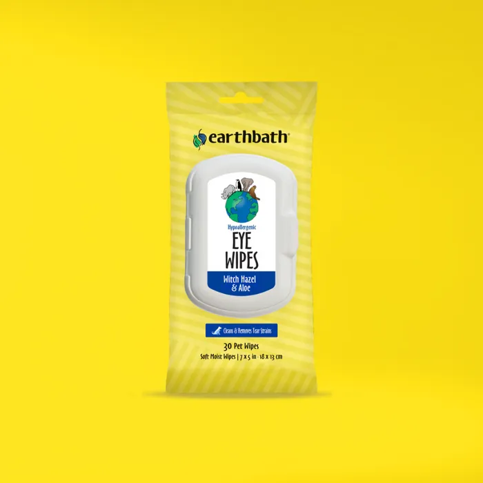 Earthbath Hypoallergenic Eye Wipes with Witch Hazel & Aloe