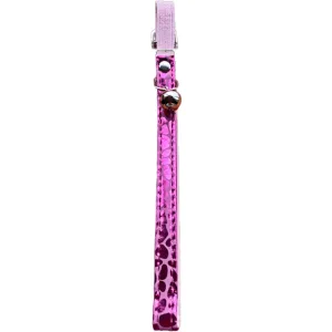 Elastic Cat Collar Animal Print Pink - Adjustable Comfortable Durable Pet Accessory