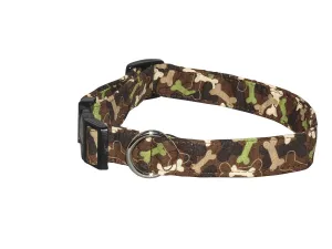 Elmo's Closet Camo Bones Dog Collar