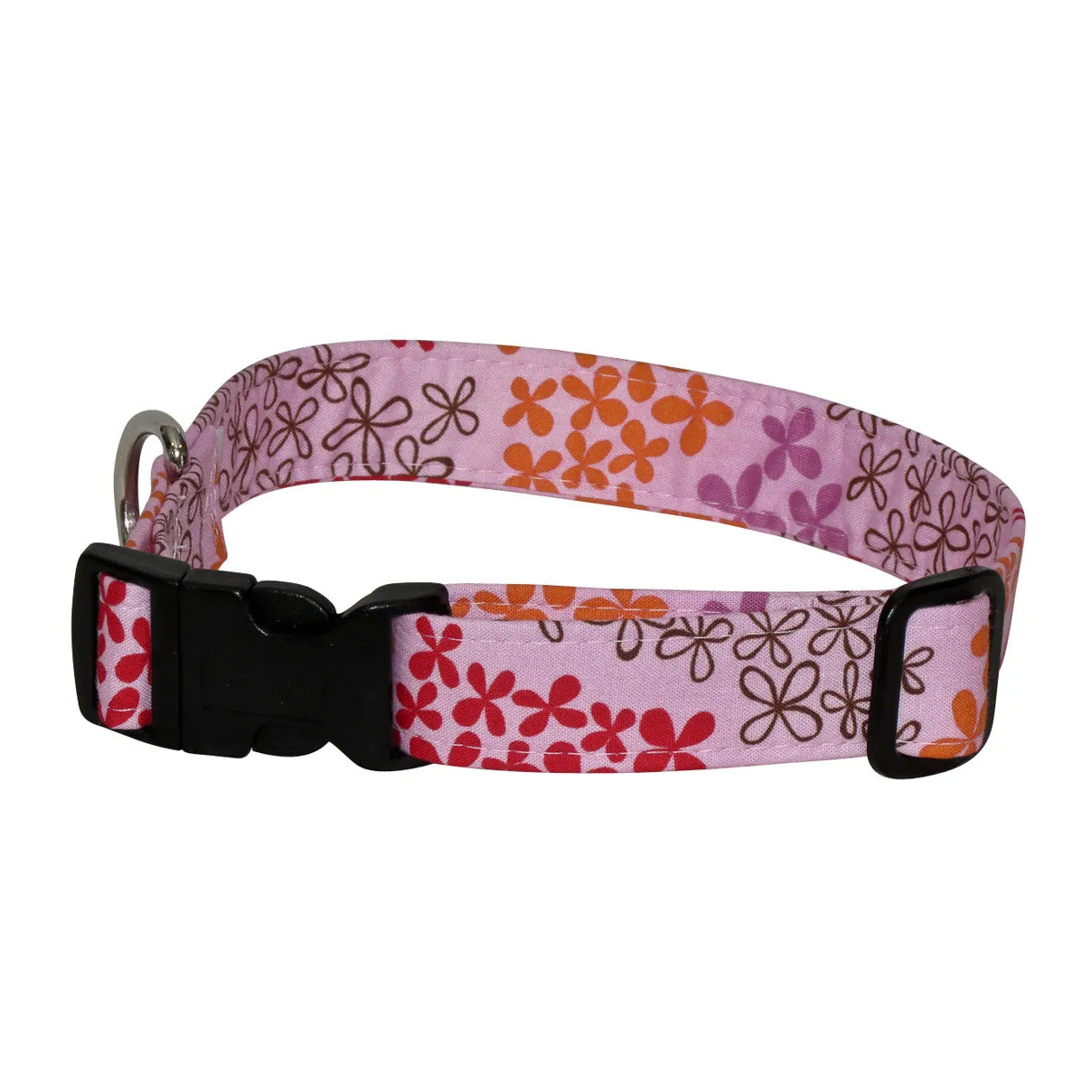 Elmo's Closet Flower Fields Dog Collar - Pink