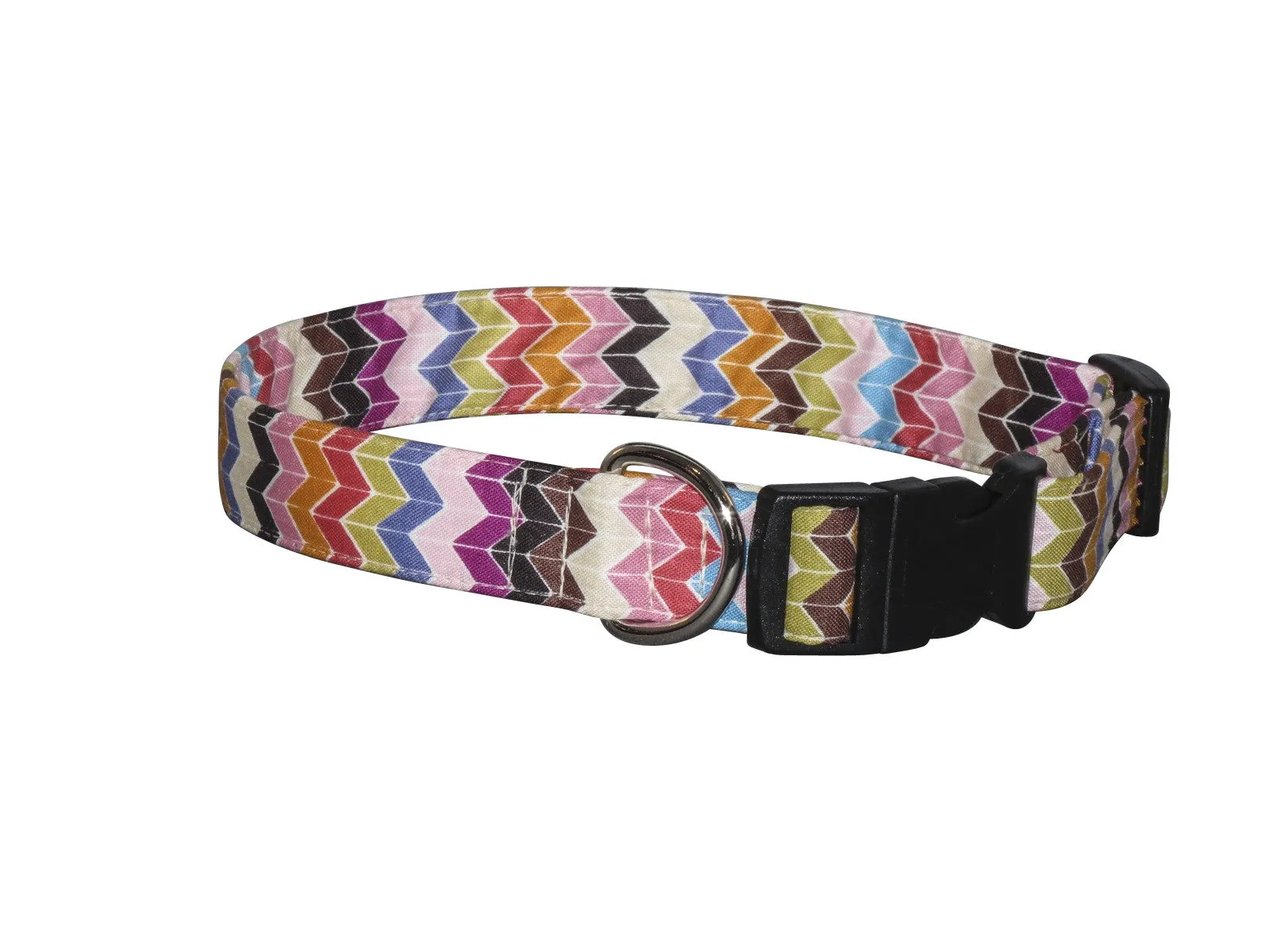 Elmo's Closet Muted Chevron Dog Collar