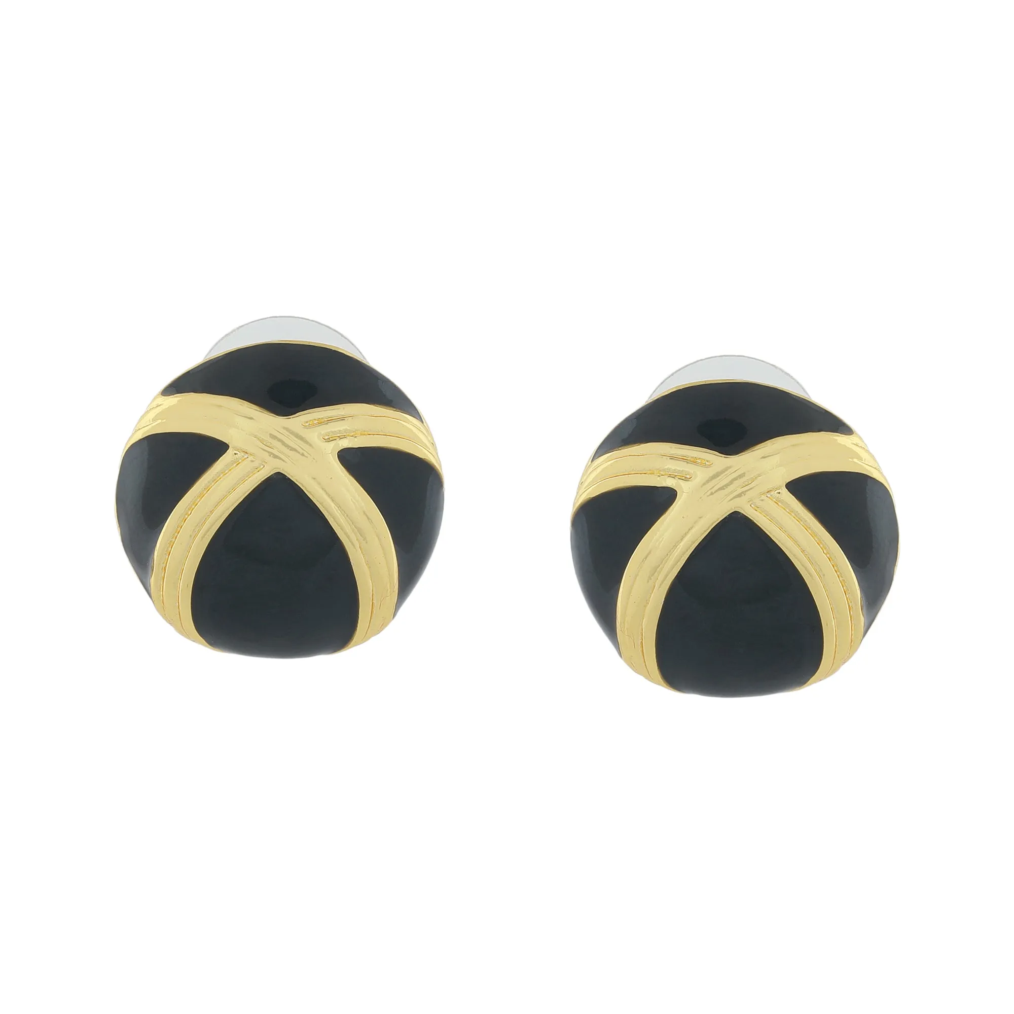 Estele Fancy Circular black fancy latest Studs for women