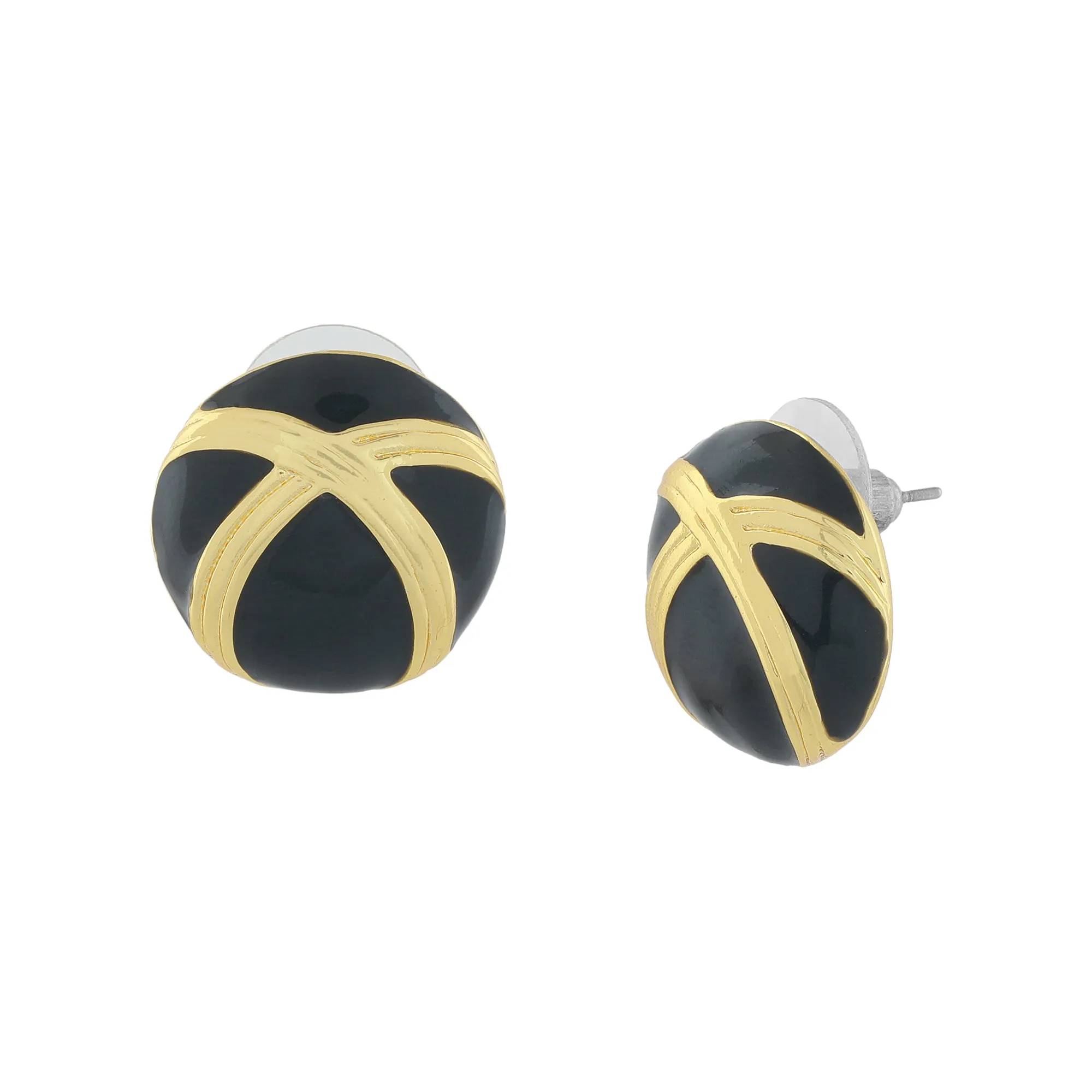 Estele Fancy Circular black fancy latest Studs for women