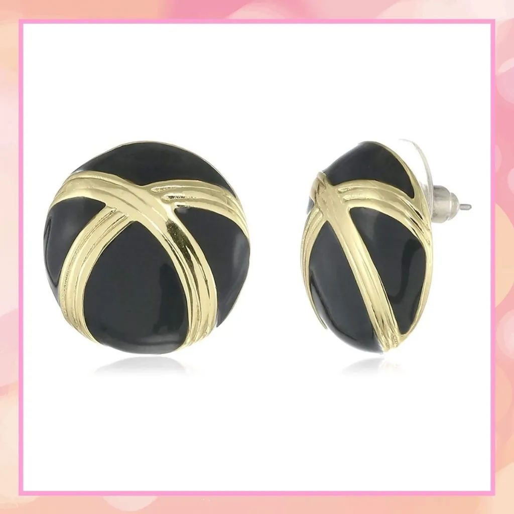 Estele Fancy Circular black fancy latest Studs for women