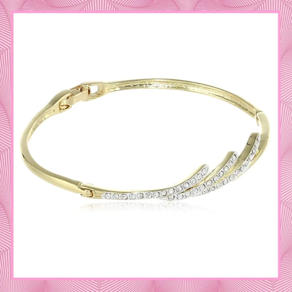 Estele - gold plated 3 Strike Designer Diamond Bracelet for Women