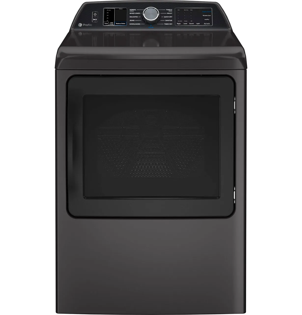 GE Profile 7.4 cu. ft. Capacity Smart aluminized alloy drum Electric Dryer with Sanitize Cycle and Sensor Dry