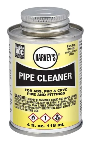 Harvey 19100-24 Pipe Cleaner, Liquid, Clear, 4 oz Can :EA: QUANTITY: 1