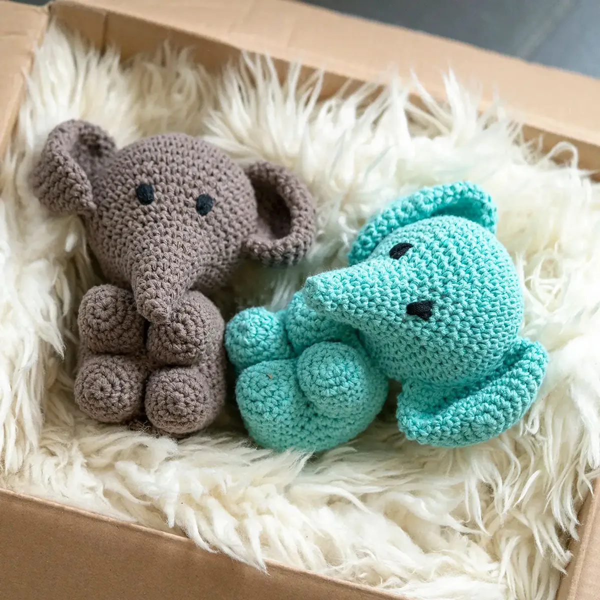 Hoooked Plush Crochet Toys - Elephant - Spring (green)