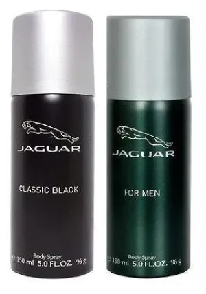 Jaguar Classic Black and Classic Green Deodorants for Men (Set of 2 x 150 ml)