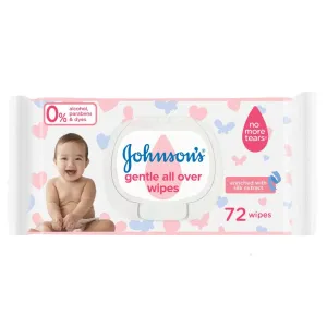 Johnson's Baby Wipes - Gentle All Over, Pack of 72 Wipes