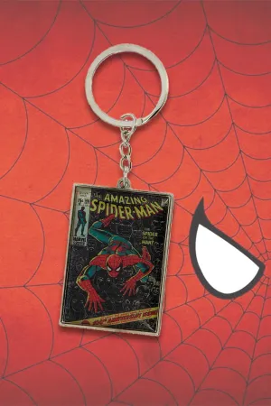 Marvel Comic Close up Spiderman Metal Key Ring