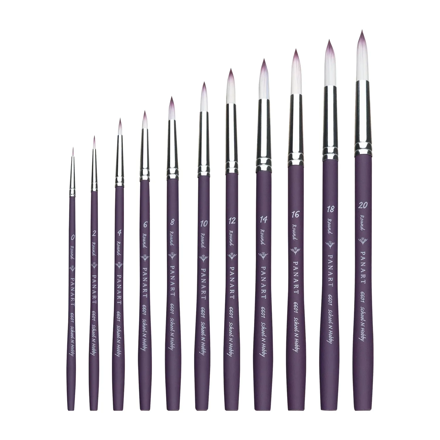 PANART TWO TONE SYNTHETIC FLAT SH BRUSH PACK 621-10