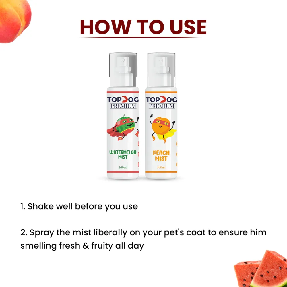 TopDog Premium Watermelon Mist Spray for Dogs and Cats