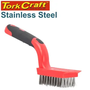 TORK CRAFT SOFT GRIP WIDE STAINLESS STEEL STRIPPER BRUSH TCW BR005