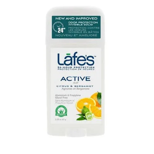 Twist Stick Deodorant Active 2.5 Oz By Lafes Natural Body Care