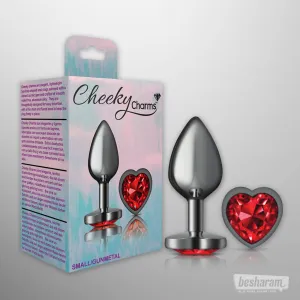 Viben Cheeky Charms Gunmetal Heart Butt Plug