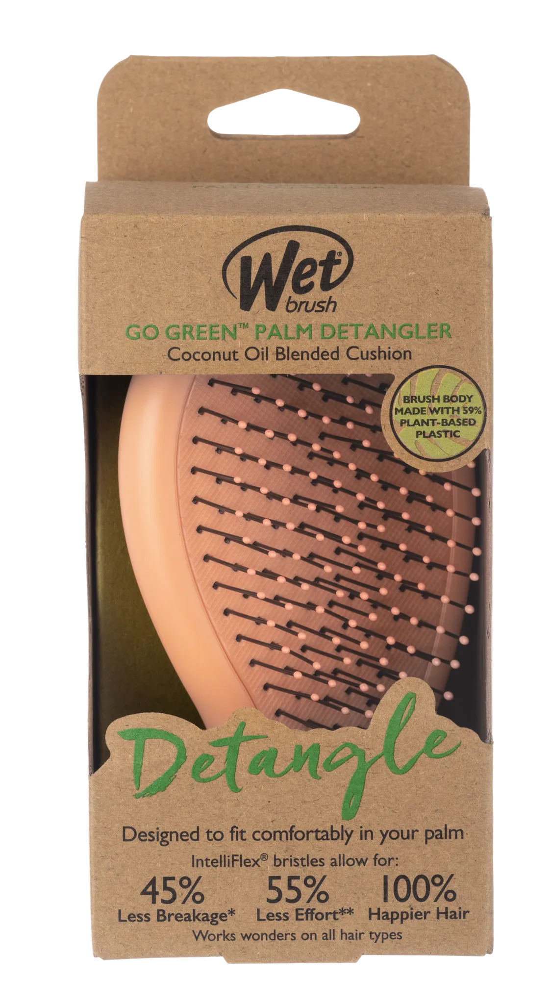 Wet Brush Go Green Palm Detangler - Orange